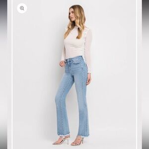 Flying Monkey Sky‎ Blue Wide Leg Jeans